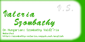 valeria szombathy business card